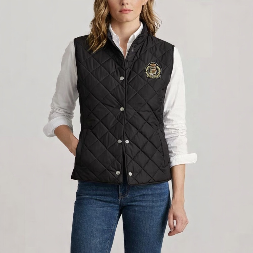 NWT Ralph Lauren Midnight Quilted Vest Black S​